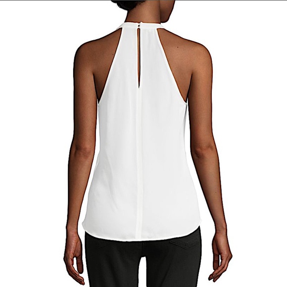 A.L.C. Moran Keyhole Sleeveless Silk Top off white - Picture 6 of 14